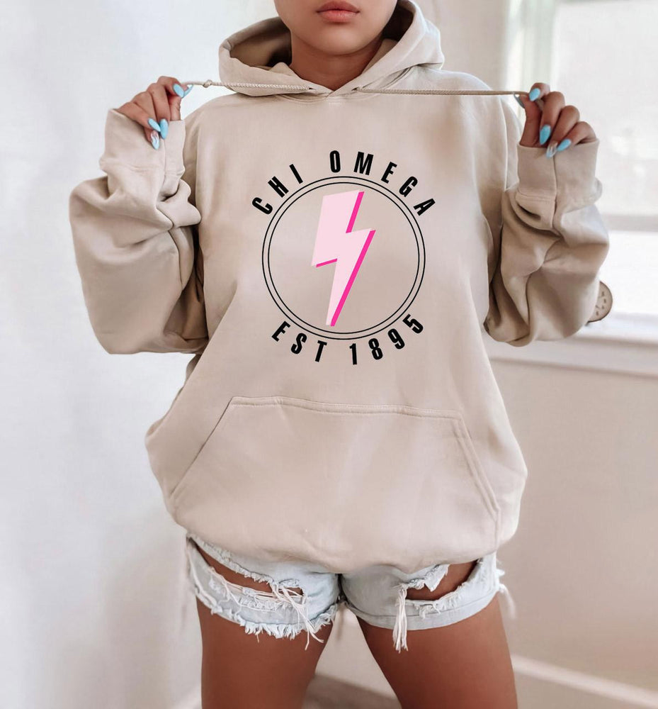 Chi Omega Lightning Greek Hoodie Chi Omega Lightning Greek Hoodie