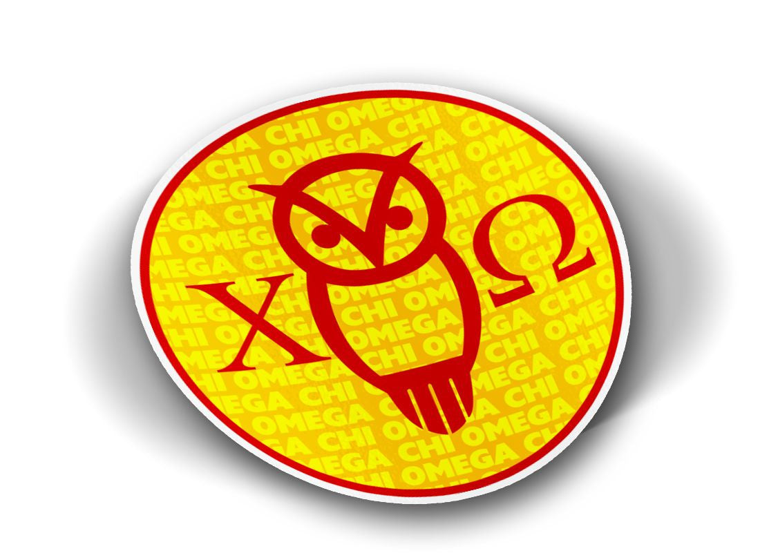Chi Omega Mascot Round Decals Chi Omega Mascot Round Decals