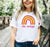 Printify Chi Omega Rainbow Tees Chi Omega Rainbow Tees
