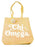 Chi Omega Retro Pom Pom Tote Bag Chi Omega Retro Pom Pom Tote Bag