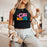 Printify Chi Omega Shagadelic Racer Tank Chi Omega Shagadelic Racer Tank