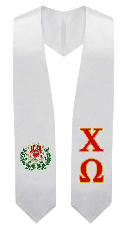Chi Omega Chi Omega Super Crest - Shield Graduation Stole