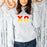Printify Chi Omega Two Tone Lettered Hooded Sweatshirts Chi Omega Two Tone Lettered Hooded Sweatshirts