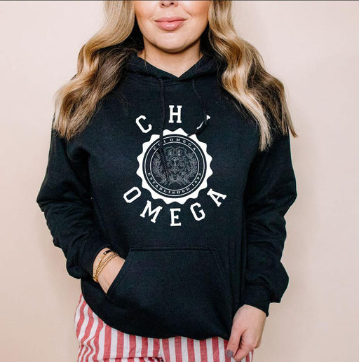Chi Omega Chi Omega Unisex College Seal Hoodie