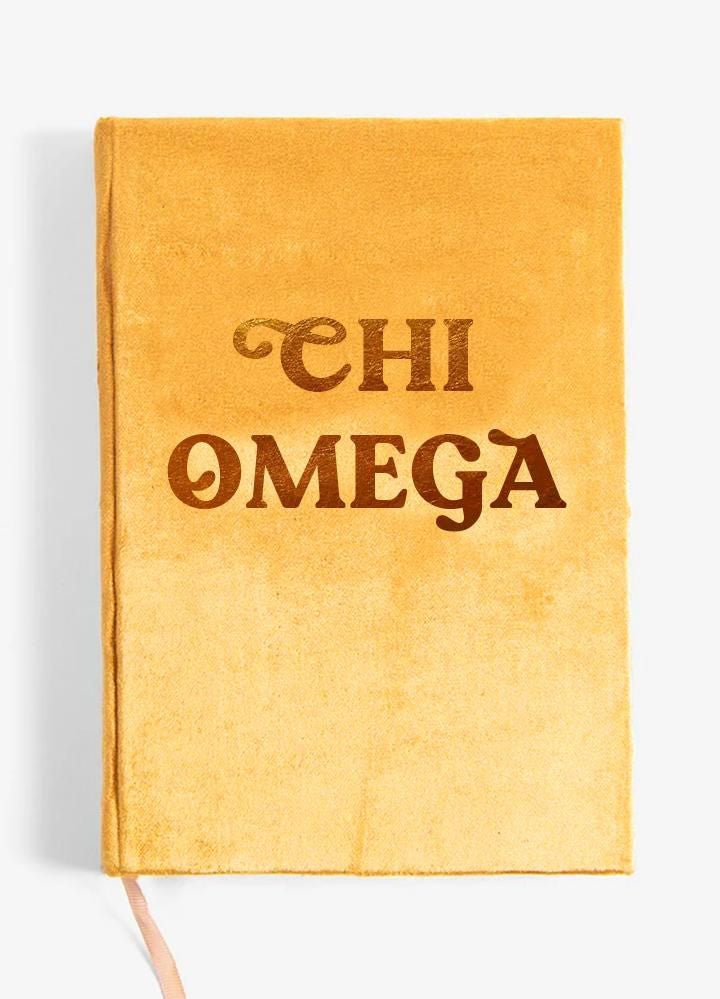 Chi Omega Velvet Notebook Chi Omega Velvet Notebook