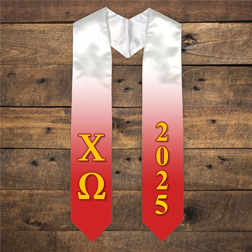 Chi Omega Chi Omega Extra Fancy Greek Graduation Stole W Year