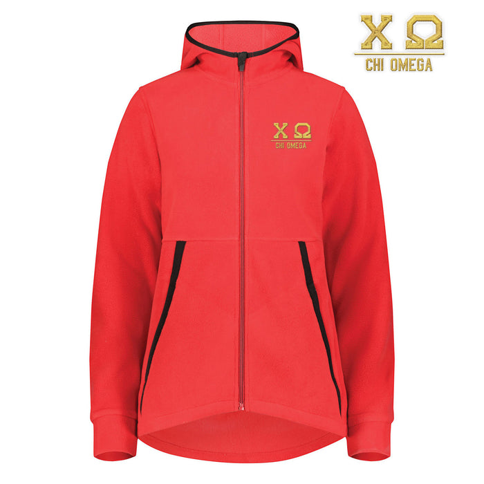 Chi Omega Chill Full Zip Hoodie Chi Omega Chill Full Zip Hoodie