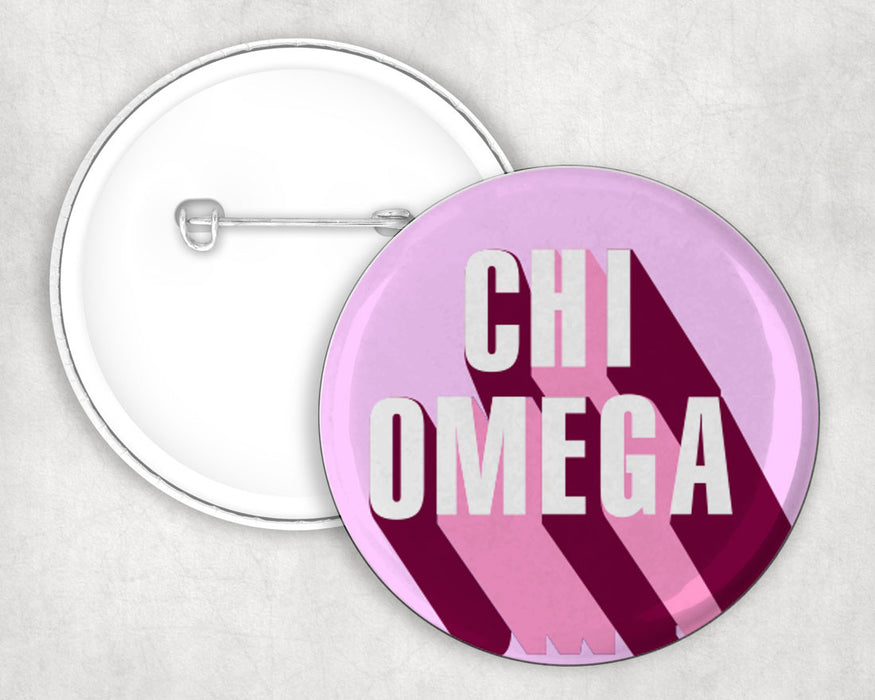 Chi Omega 3d Button Pin Buttons Chi Omega 3D Button Pin Buttons