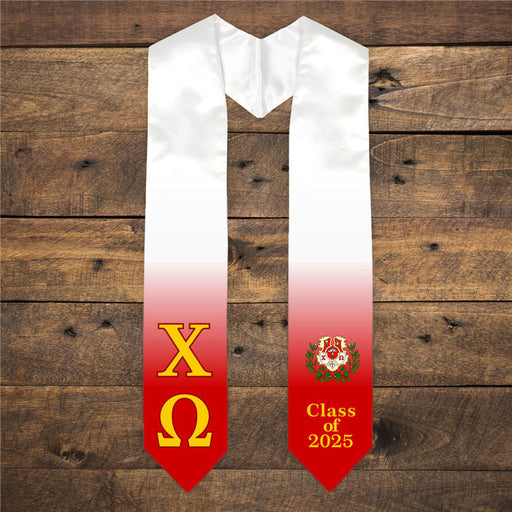 Chi Omega Chi Omega Extra Fancy Greek Class Of  Graduation Stole
