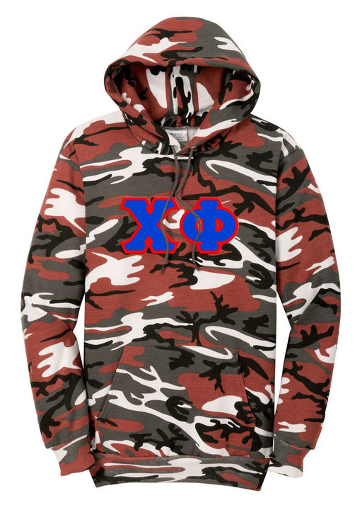 DISCOUNT-Chi Phi Camo Pullover Hooded Sweatshirt