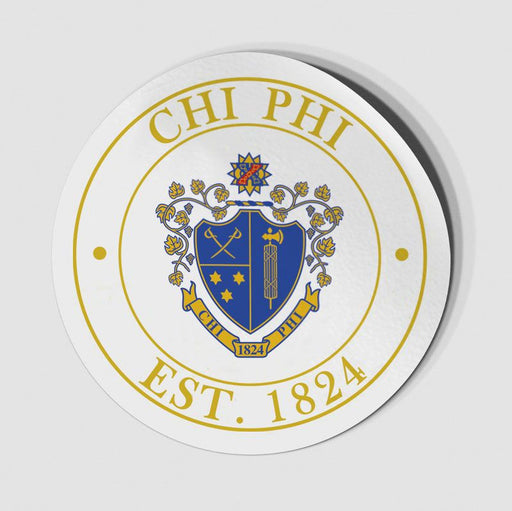 Chi Phi Chi Phi Circle Crest - Shield Decal