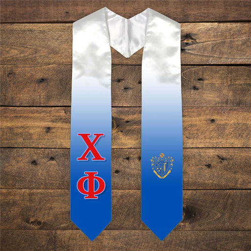 Chi Phi Chi Phi Extra Fancy Simple Greek Graduation Stole W Crest