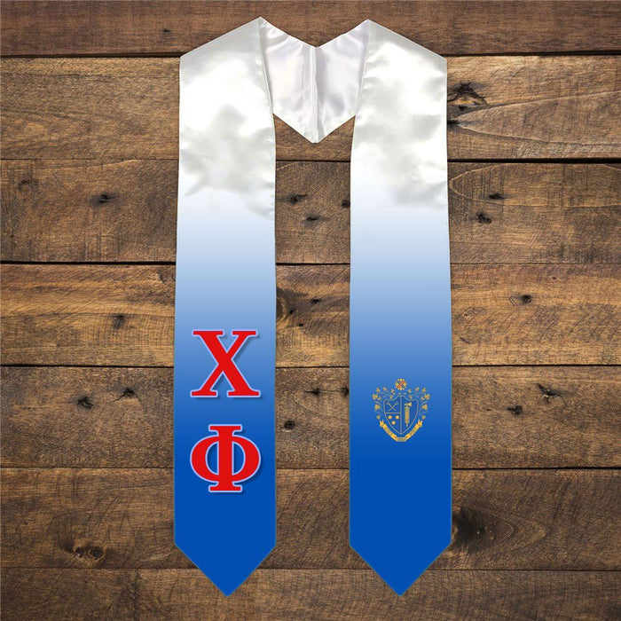Chi Phi Extra Fancy Simple Greek Graduation Stole W Crest Chi Phi Extra Fancy Simple Greek Graduation Stole W Crest