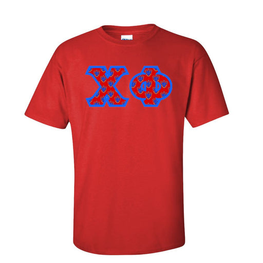 Chi Phi Chi Phi Fraternity Crest - Shield Twill Letter Tee