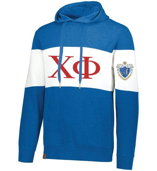 Chi Phi Ivy League Hoodie W Crest On Left Sleeve Chi Phi Ivy League Hoodie W Crest On Left Sleeve