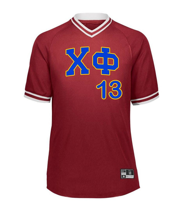 Chi Phi Retro V Neck Baseball Jersey Chi Phi Retro V-Neck Baseball Jersey