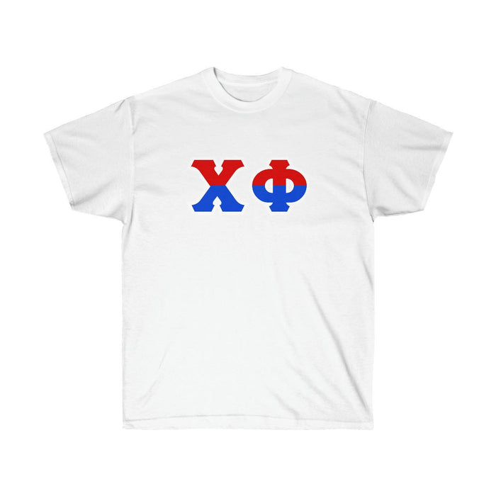 Printify Chi Phi Two Toned Greek Lettered T Shirts Chi Phi Two Toned Greek Lettered T-shirts