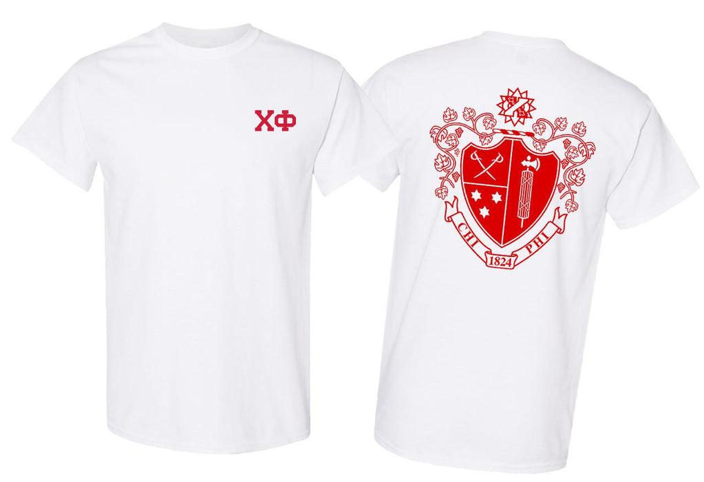 Greekgear Chi Phi World Famous Crest Tee Chi Phi World Famous Crest Tee