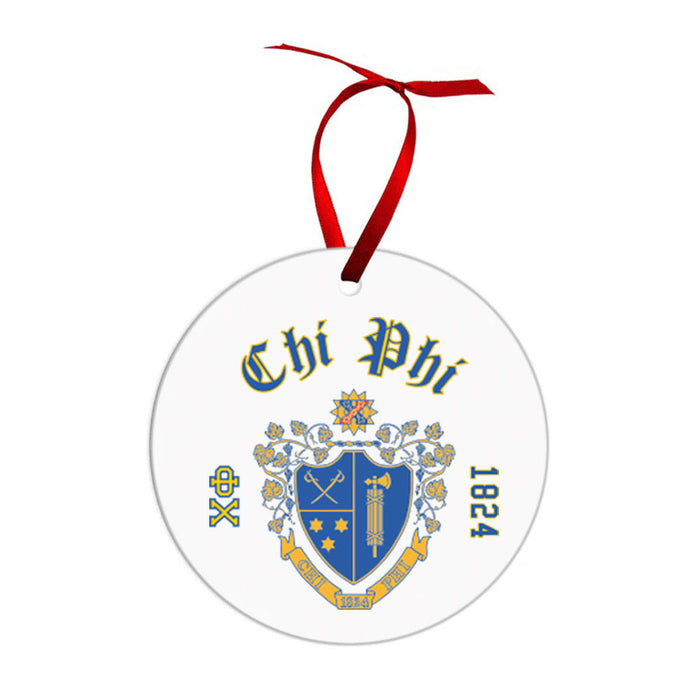 Chi Phi Crest & Year Circle Ornaments Chi Phi Crest & Year Circle Ornaments