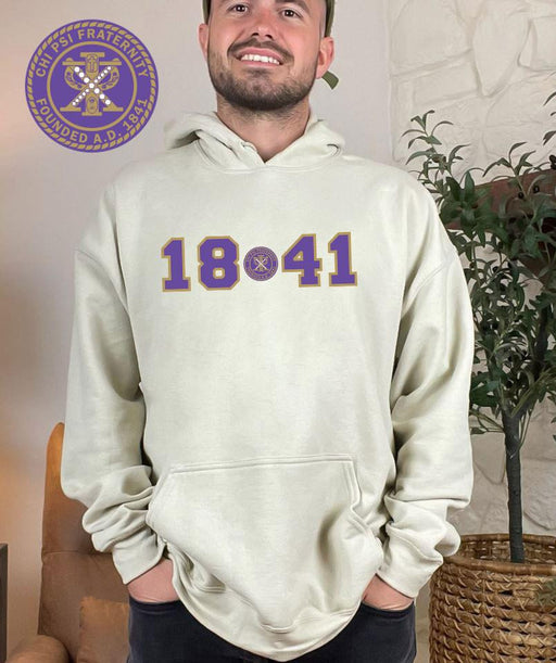 Chi Psi Chi Psi Crest Year Hooded Sweatshirt