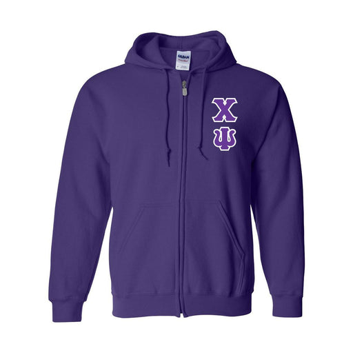 Chi Psi Chi Psi Heavy Full Zip Hoodie - 3