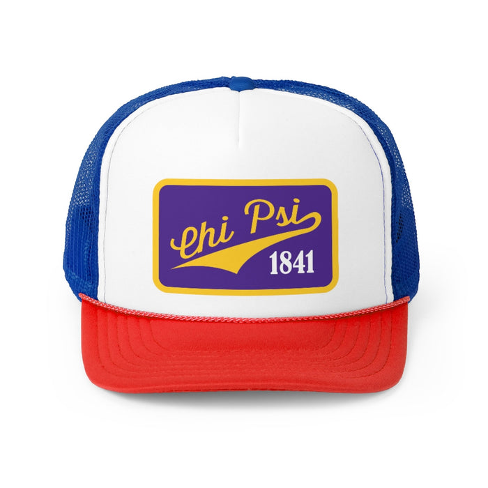 Chi Psi Tail Patch Design Trucker Hats Chi Psi Tail Patch Design Trucker Hats