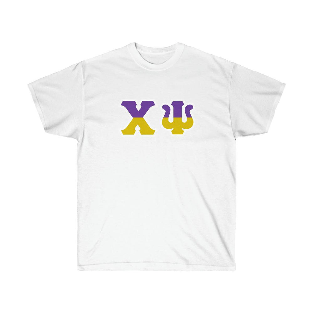 Printify Chi Psi Two Toned Greek Lettered T Shirts Chi Psi Two Toned Greek Lettered T-shirts
