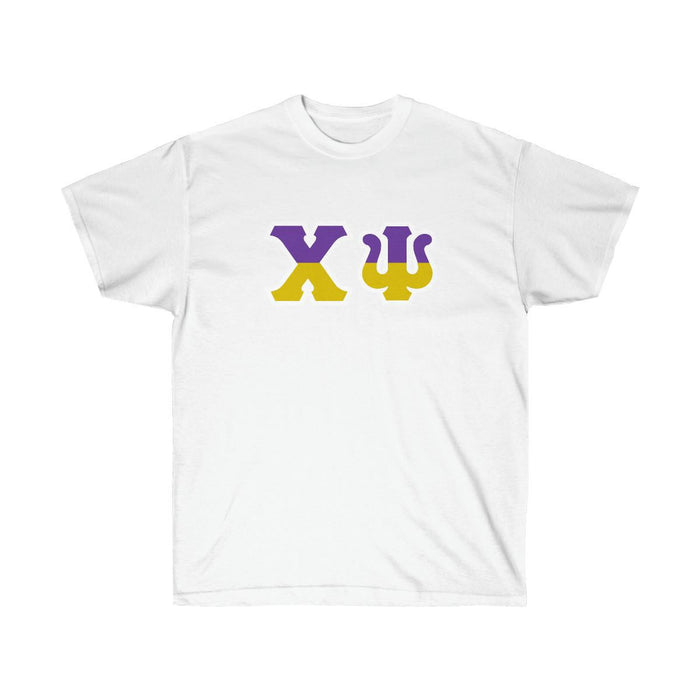 Printify Chi Psi Two Toned Greek Lettered T Shirts Chi Psi Two Toned Greek Lettered T-shirts