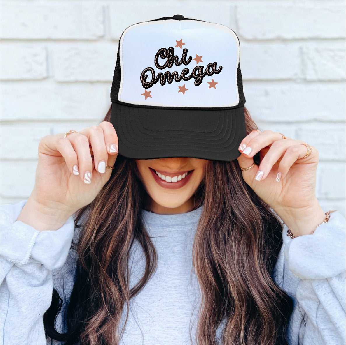 Chi Omega Cowboy Trucker Caps Chi Omega Cowboy Trucker Caps