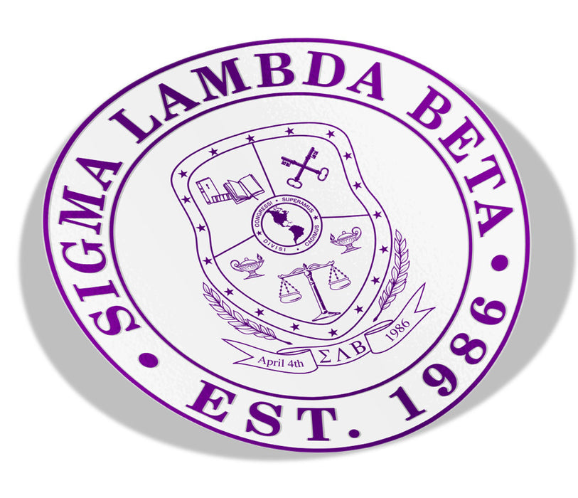 Sigma Lambda Beta Circle Crest Shield Decal Sigma Lambda Beta Circle Crest - Shield Decal