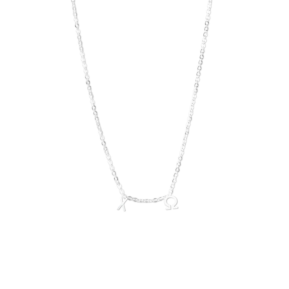 Chi Omega Silver Letter Necklaces Chi Omega Silver Letter Necklaces