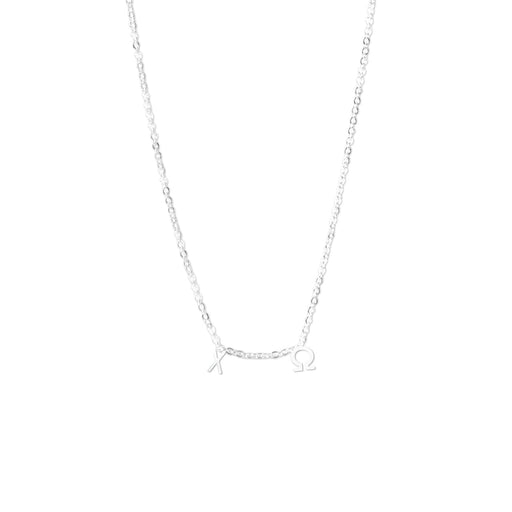 Chi Omega Silver Letter Necklaces