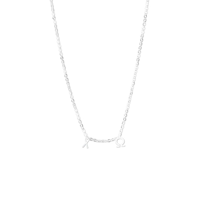Chi Omega Silver Letter Necklaces Chi Omega Silver Letter Necklaces