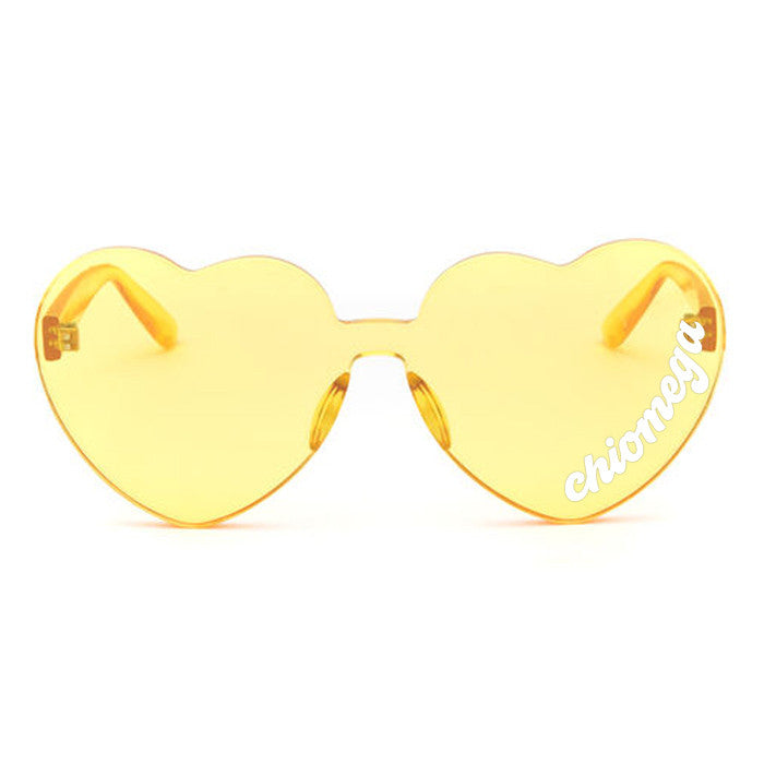 Chi Omega Heart Shaped Sunglasses Chi Omega Heart Shaped Sunglasses
