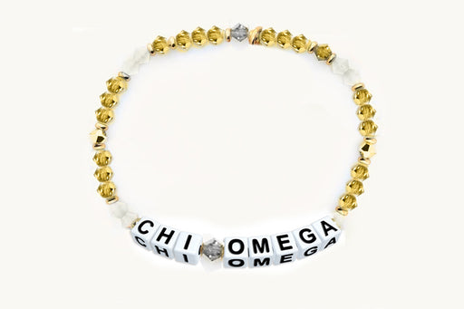 Chi Omega Chi Omega Glass Name Bead Bracelet