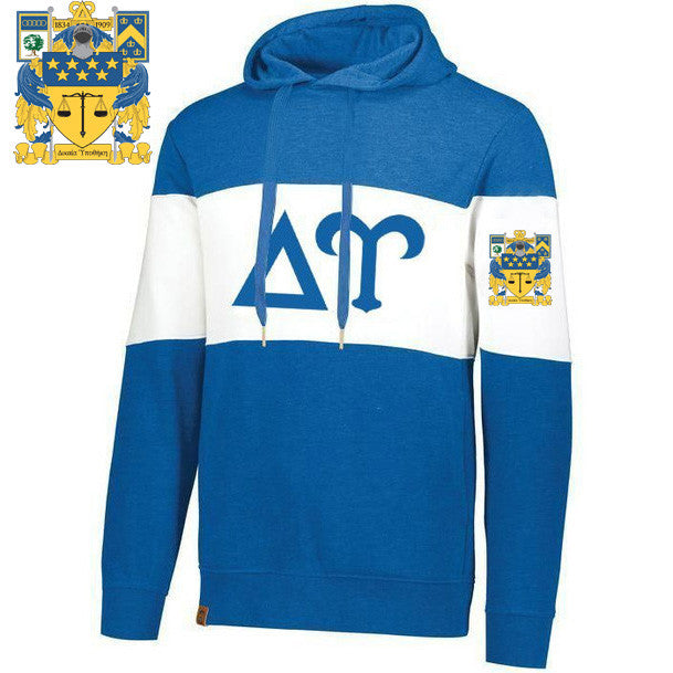 Delta Upsilon Ivy League Hoodie W Crest On Left Sleeve Delta Upsilon Ivy League Hoodie W Crest On Left Sleeve