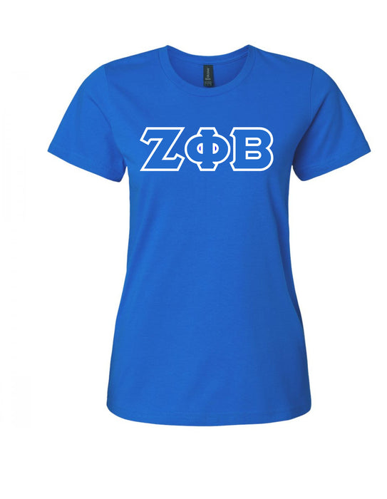 Zeta Phi Beta 2 Day Ship Twill Ladies Tee Zeta Phi Beta 2 Day Ship Twill Ladies Tee