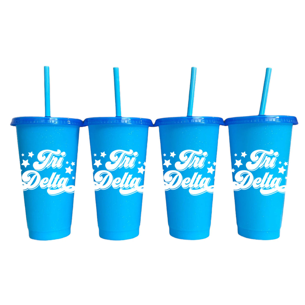 Delta Delta Delta Glitter Color Changing Cup 4-Pack — GreekU