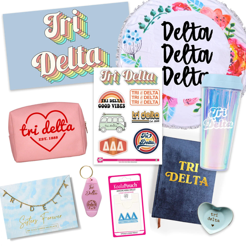 Delta Delta Delta Celebrate Sisterhood Sorority Gift Box 10 Items! Delta Delta Delta Celebrate Sisterhood Sorority Gift Box - 10 Items!