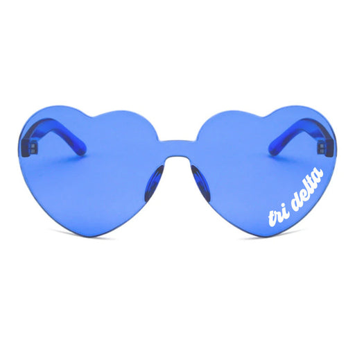 Delta Delta Delta Delta Delta Delta Heart Shaped Sunglasses