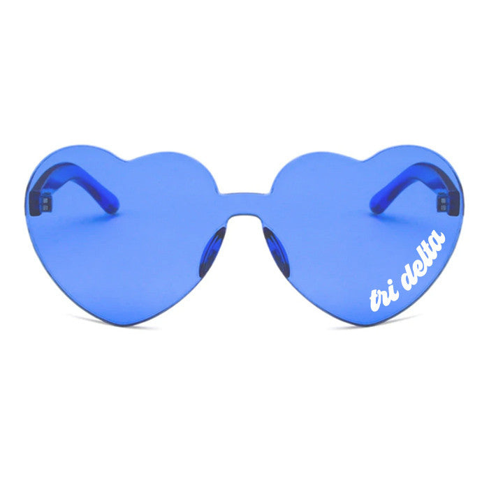 Delta Delta Delta Heart Shaped Sunglasses Delta Delta Delta Heart Shaped Sunglasses