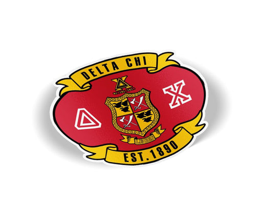 Delta Chi Delta Chi Banner Crest - Shield Decal