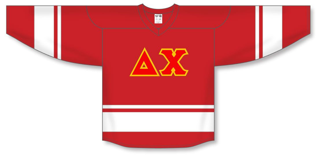 Discount Delta Chi Breakaway Lettered Hockey Jersey DISCOUNT-Delta Chi Breakaway Lettered Hockey Jersey