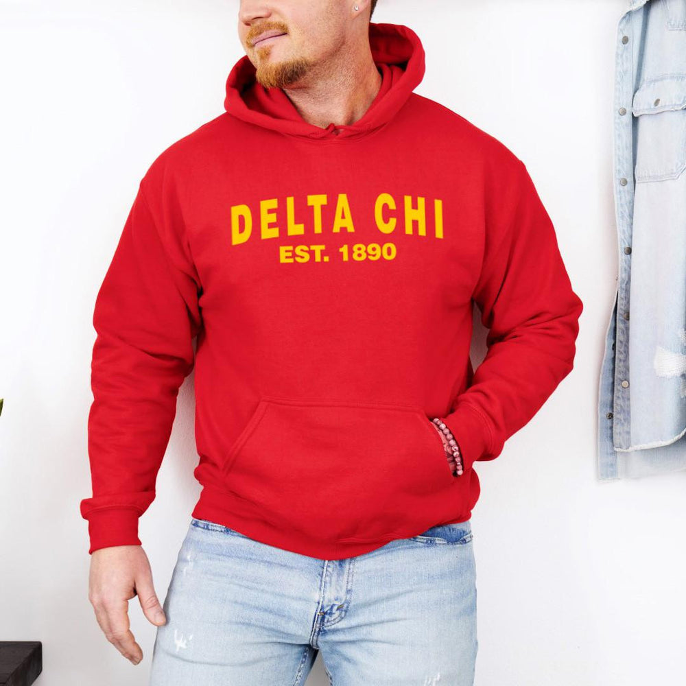 Delta Chi Established Hooded Sweatshirts Delta Chi Established Hooded Sweatshirts