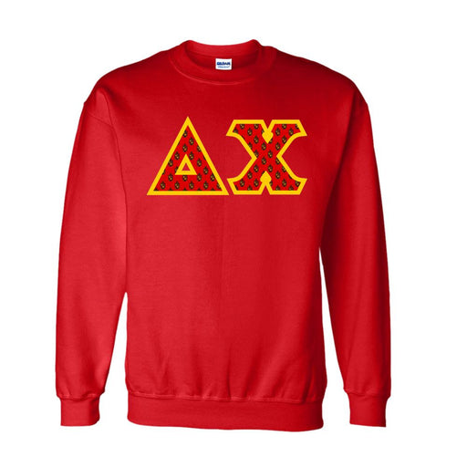 Delta Chi Delta Chi Fraternity Crest - Shield Twill Letter Crewneck Sweatshirt