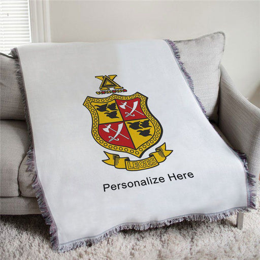 Delta Chi Full Color Crest Afghan Blanket Throw