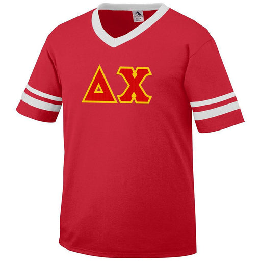 DISCOUNT-Delta Chi Jersey With Greek Applique Letters