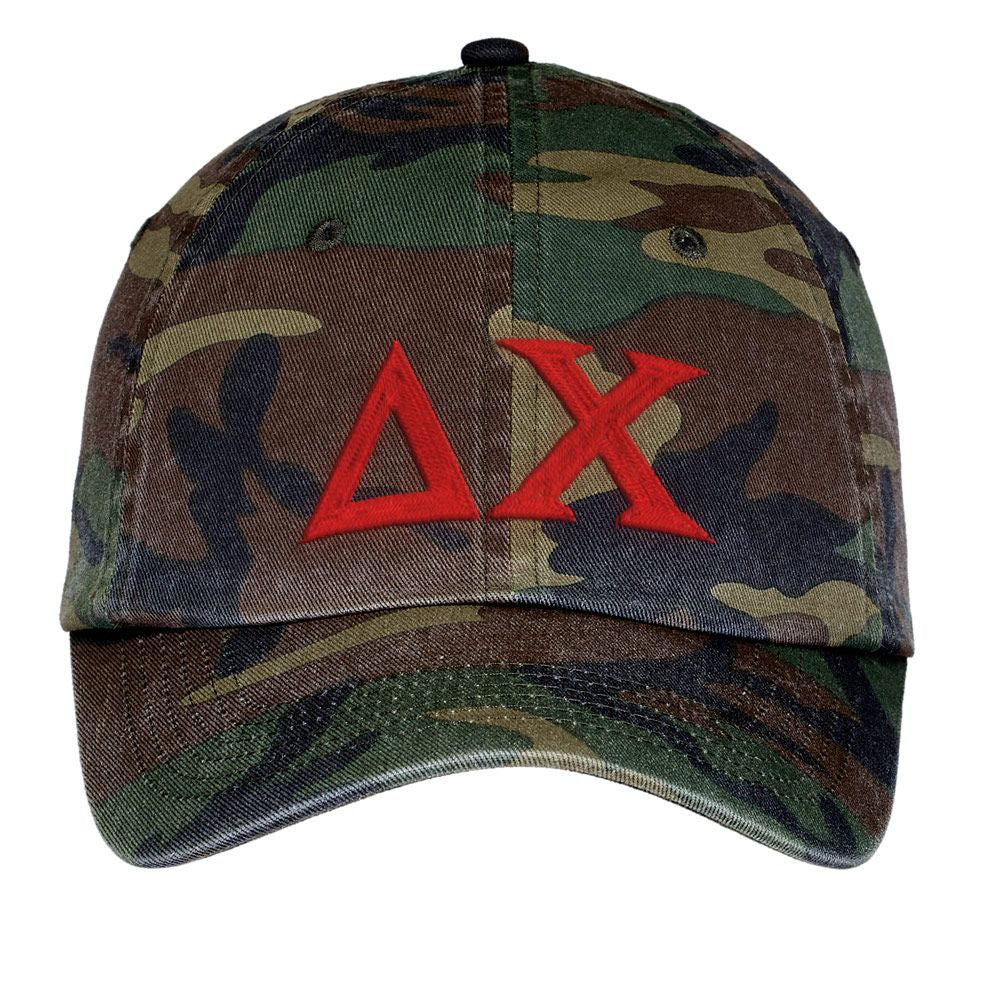 Delta Chi Lettered Camouflage Hat Delta Chi Lettered Camouflage Hat