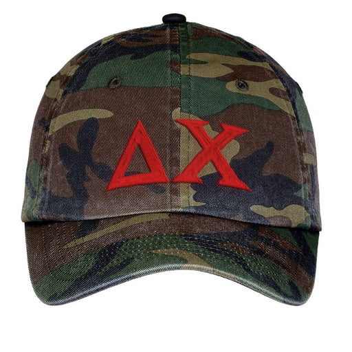 Delta Chi Lettered Camouflage Hat