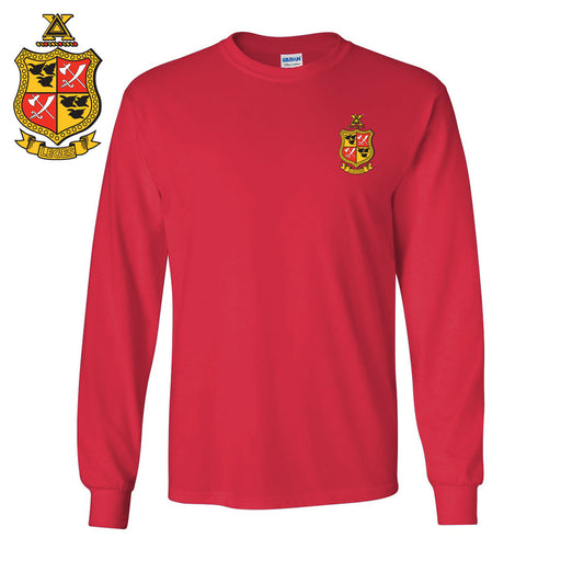 DISCOUNT-Delta Chi Fraternity Crest - Shield Longsleeve Tee